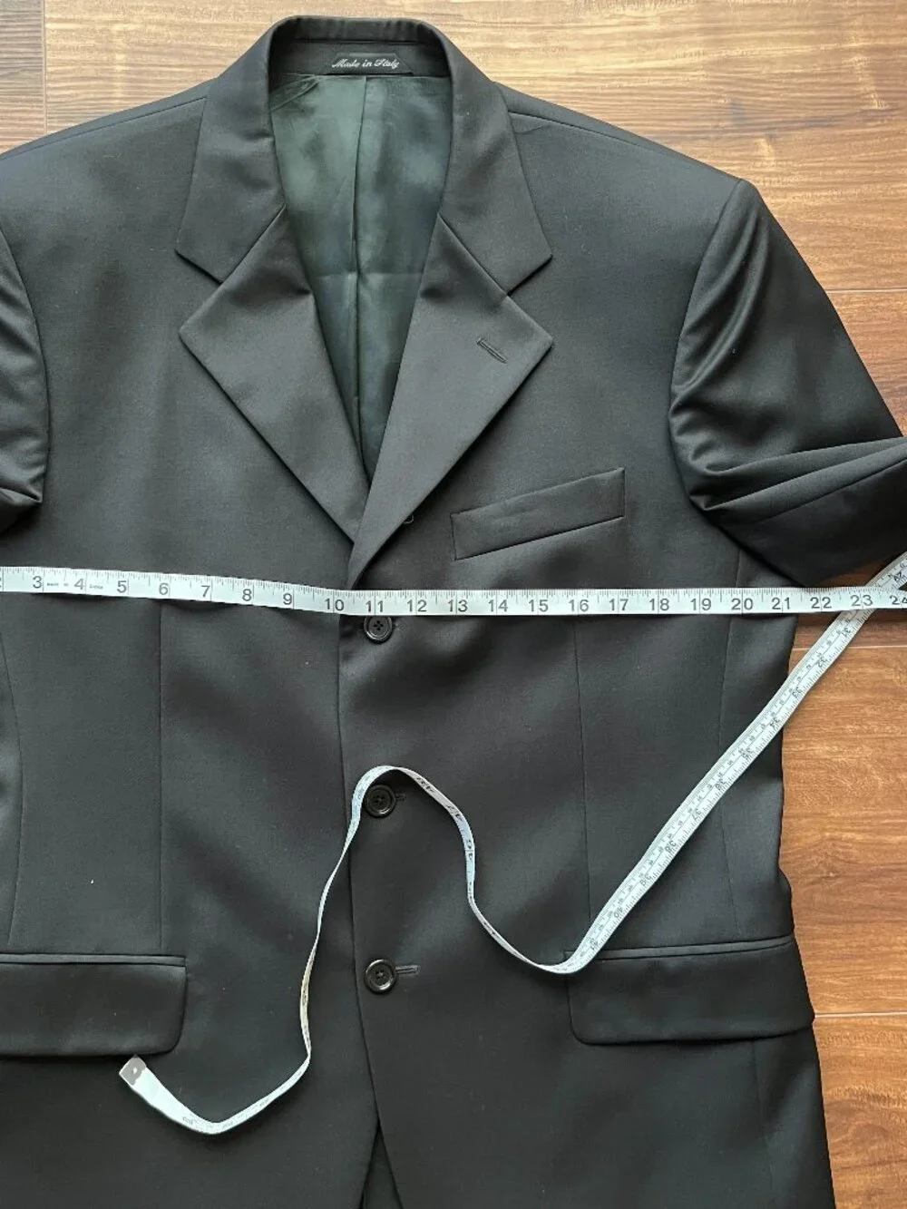 Chiavari Black wool Suit formal wedding business office tailoring made in italy